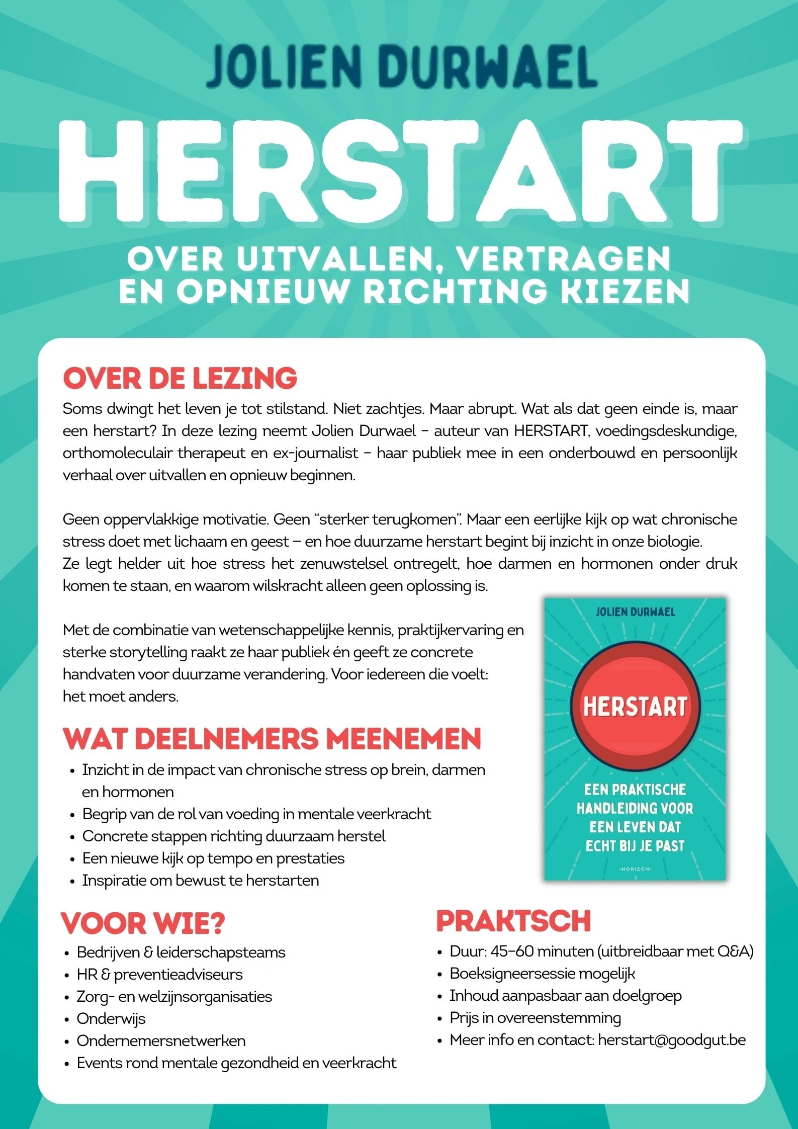 HERSTART lezing poster